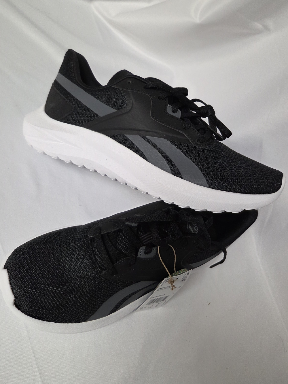 Reebox Womens Black & Gray Lightweight Running Sneakers Size 9.5